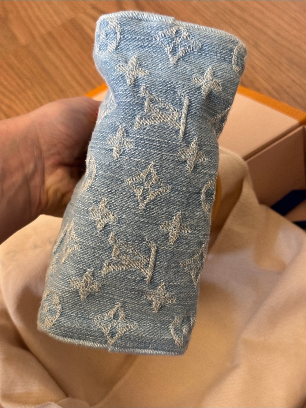 Louis Vuitton Light Blue Denim Nano Speedy 2023 - Picture 10 of 16